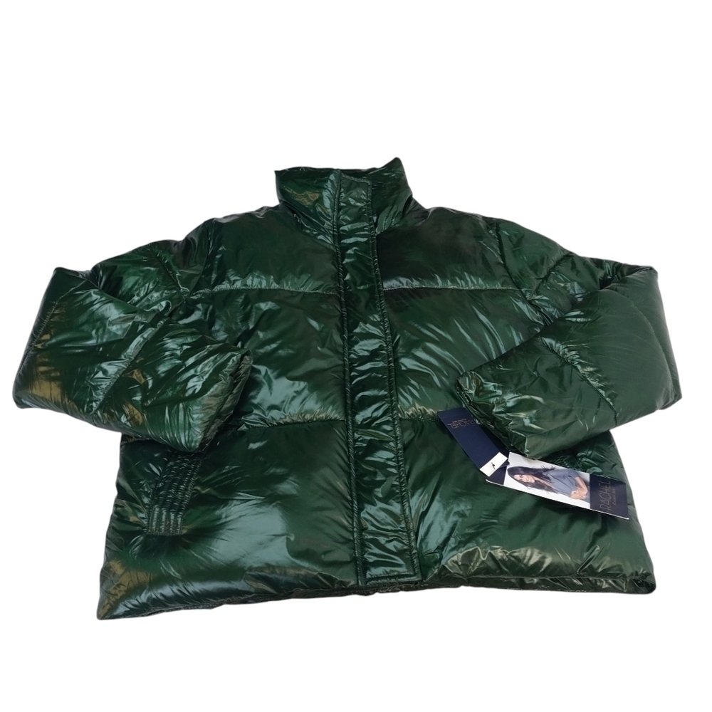 RACHEL Rachel Roy Women's Green Faux Down Puffer Jacket Size M NWT - Picture 7 of 13
